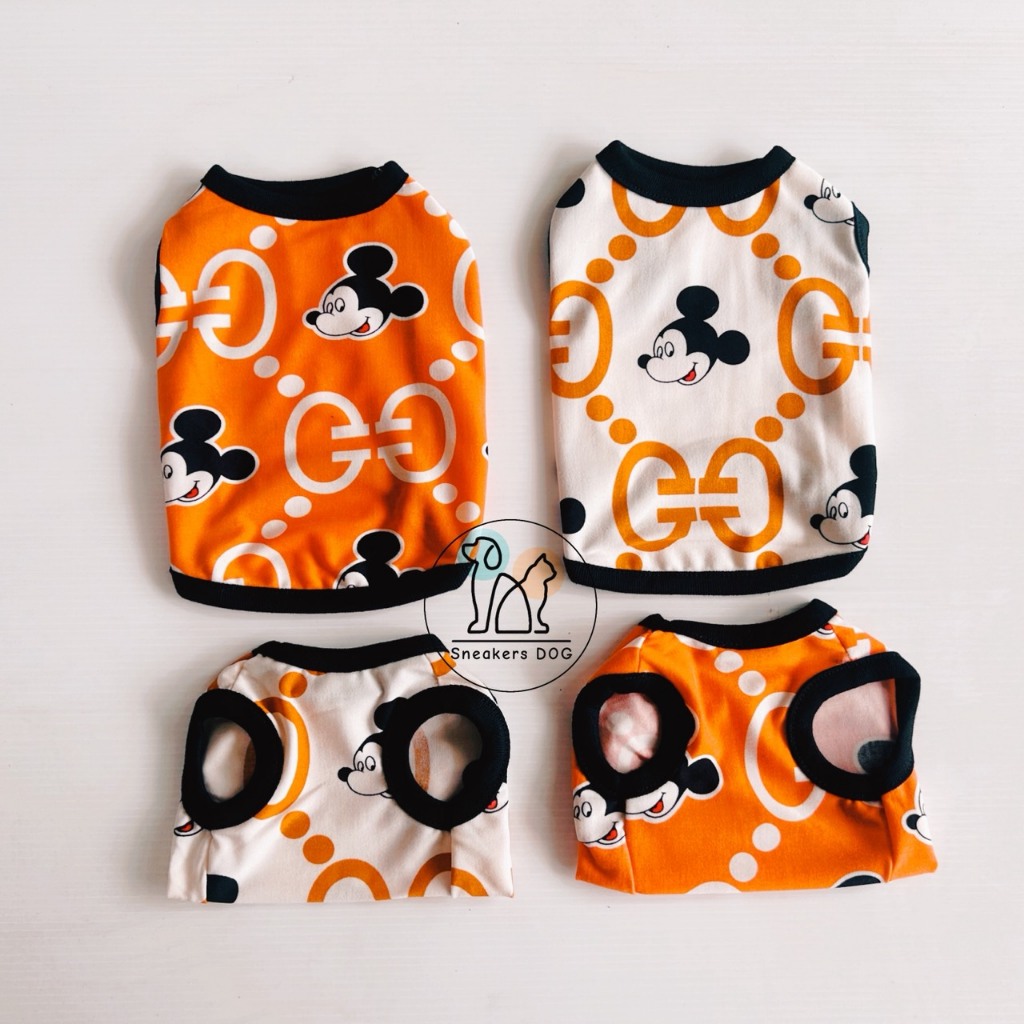 เสื้อผ้าสัตว์เลี้ยงลายน่ารัก เสื้อสุนัขแมวกระต่าย เสื้อหมาแมวลิงพร้อมส่ง - รูปที่ 6