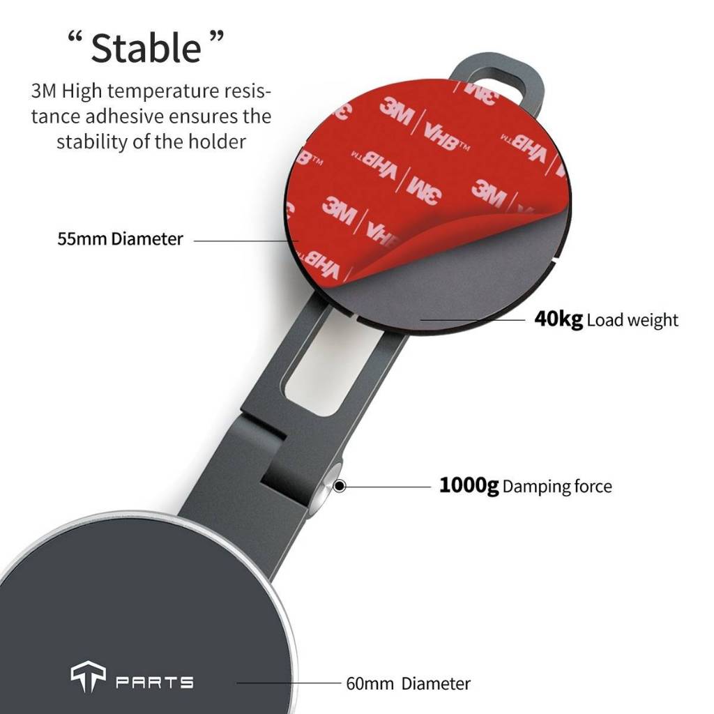 Tparts Tesla phone holder ที่เกาะมือถือ ติดกับจอรถ พร้อมส่ง จาก กทม - รูปที่ 2