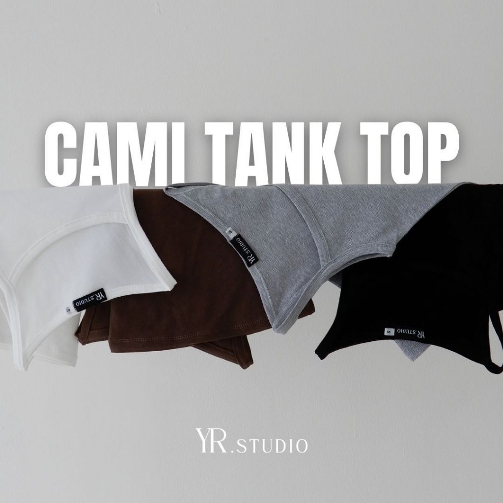 CAMI TANK TOP  (ราคา 290 ) เสื้อกล้ามสายเดี่ยวผ้าเรียบ เท่ มินิมอล ใส่ง่ายได้ทุกวัน และมีหลายสีหลายไซค์ รูปที่ 8
