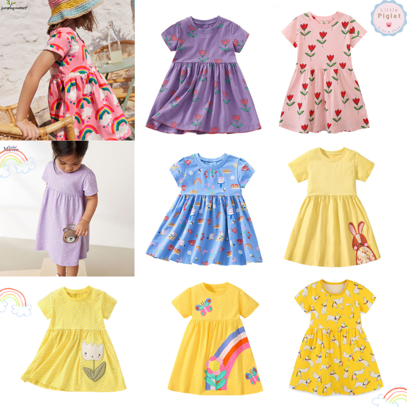 Little Piglet 🐷 พร้อมส่ง ชุดเดรส ชุดกระโปรง Dress แขนสั้น เด็กผู้หญิง Summer Collection