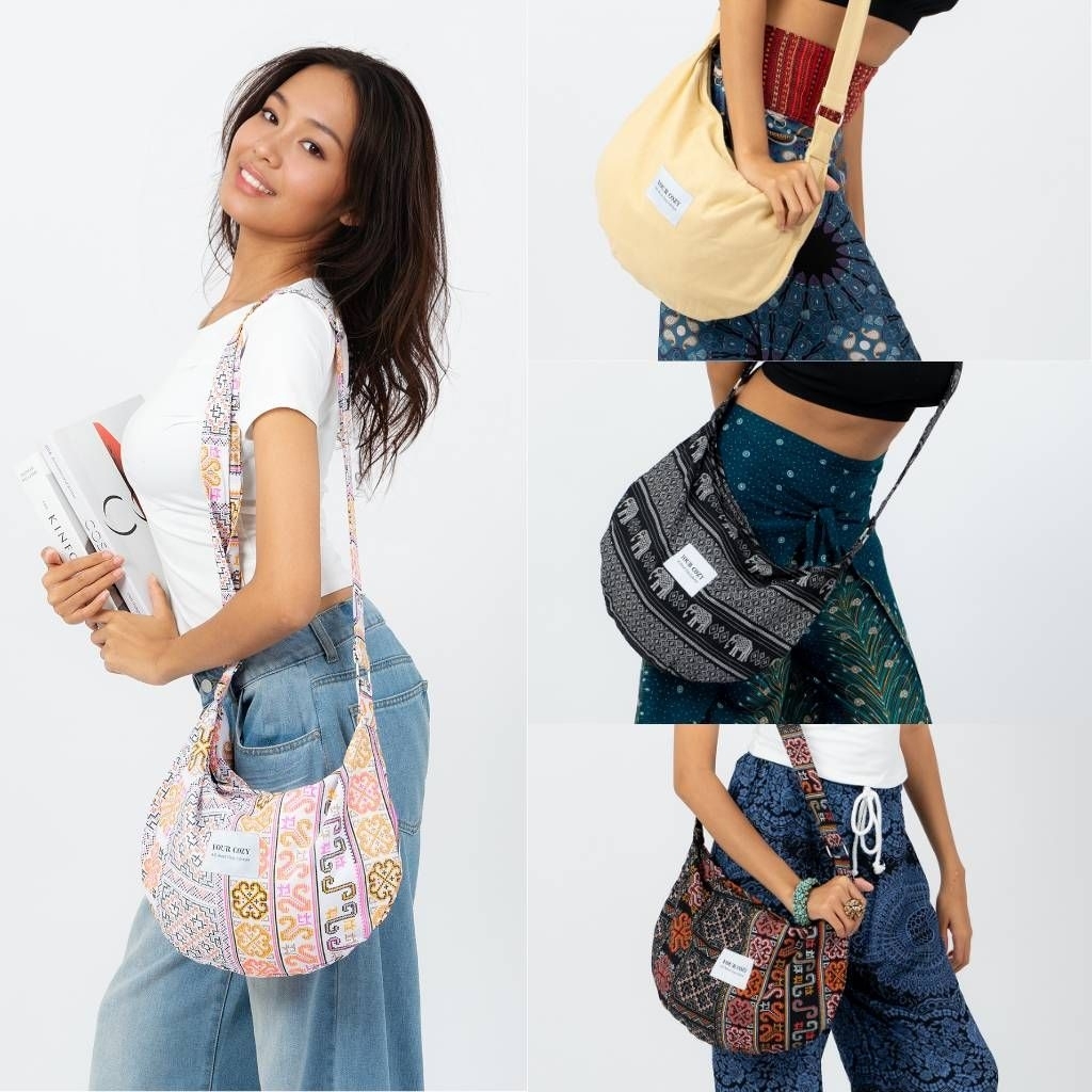 กระเป๋าทรงกล้วย ใส่ iPad กระเป๋าสะพายข้างผู้หญิง กิ๊บเก๋ มีสองชั้น พร้อมกระเป๋าด้านใน แฟชั่น สินค้าพร้อมส่ง by YourCozy