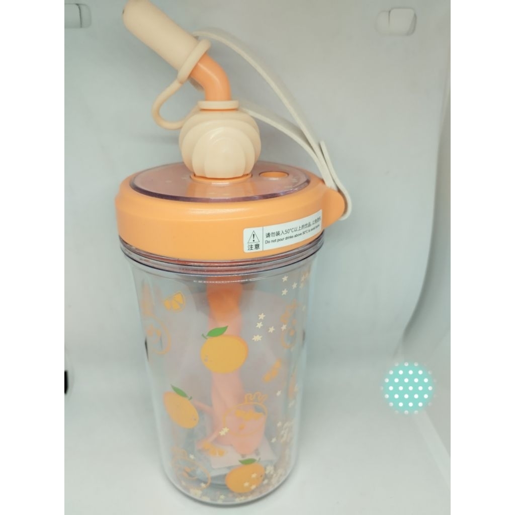 แก้วMixue Ice City Cup Cute Wind Straw Cup Mixue Ice City Plastic Cup 330ml/asaq