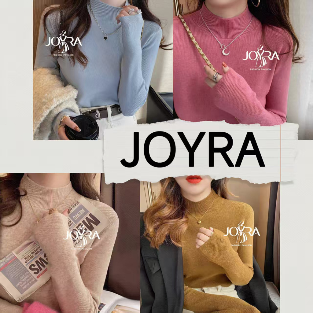 พร้อมส่ง เสื้อไหมพรมคอเต่าแขนยาว ร่องใหญ่ ผ้านิ่มสีพื้น Clothing Women