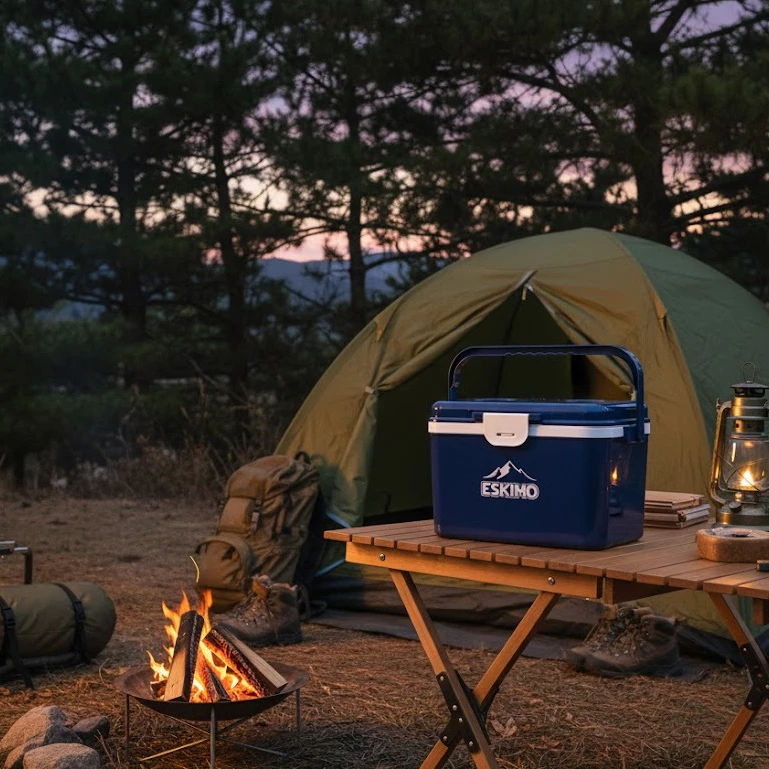 ESKIMO COOLER กระติกน้ำพลาสติก 9 ลิตร เก็บความเย็น 12 ชั่วโมง ถังน้ำแข็ง ทรงเหลี่ยม KC900 thumbnail 5