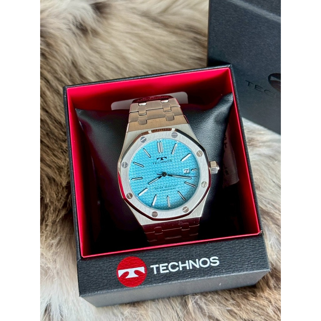 ⌚️Technos Swiss Tiffany Blue Dial Date Unisex Watch