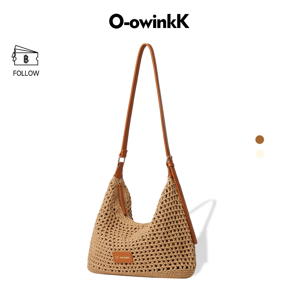 OWINKK กระเป๋าสะพายข้าง กระเป๋าสาน เนื้อสัมผัสนุ่ม โครงสร้างน้ำหนักเบา