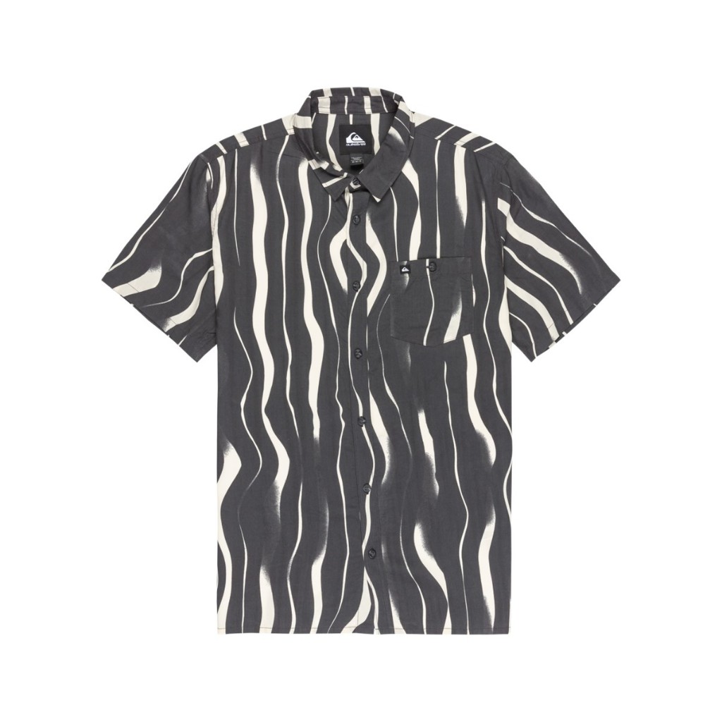 QUIKSILVER เสื้อเชิ้ตผู้ชาย Mens Safe Paradise Short Sleeve Shirt-Black  253 EQYWT04607-KTA6