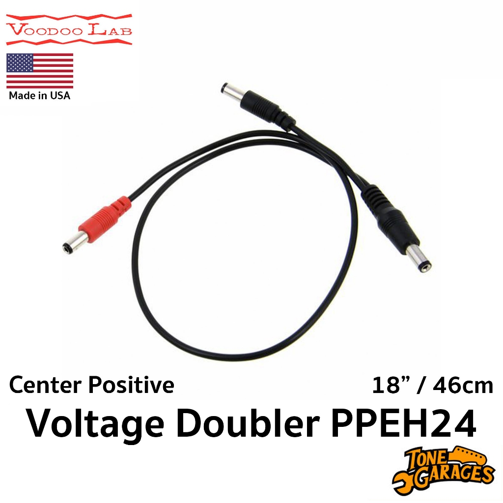 Voodoo Lab Voltage Doubler Cable PPEH24 Center Positive สายเพิ่ม โวลต์ เอฟเฟคกีต้าร์ Made in USA