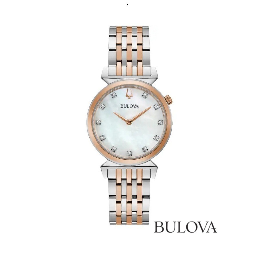 BULOVA นาฬิกาข้อมือผู้หญิง 98P192 Classic Ladies Watch Quartz  ( ราคาพิเศษไม่มีประกัน )