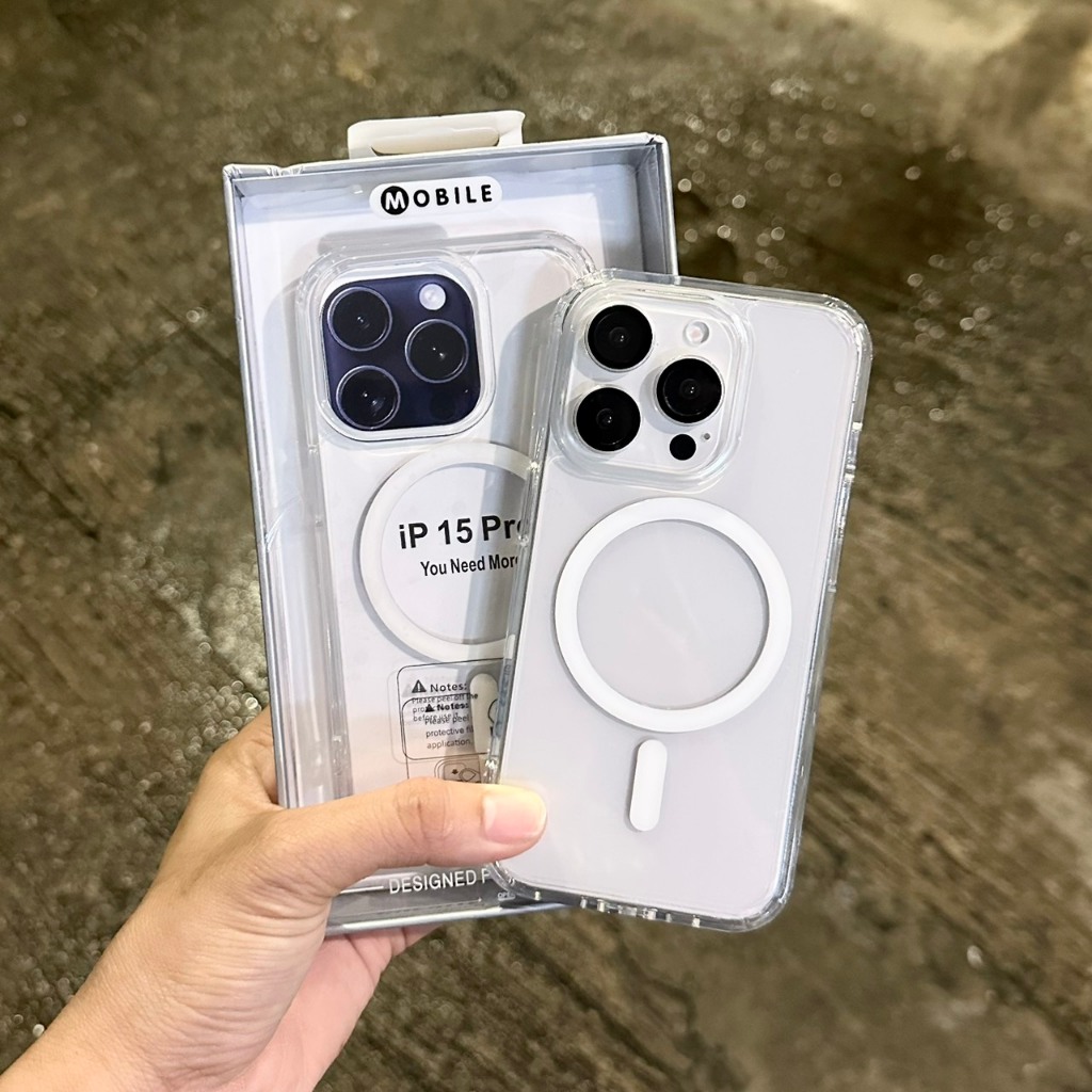 {มี iP17} Magnetic Case เคสใส-แม่เหล็กชาร์จได้ กันกระแทก สำหรับรุ่น 11-17Promax