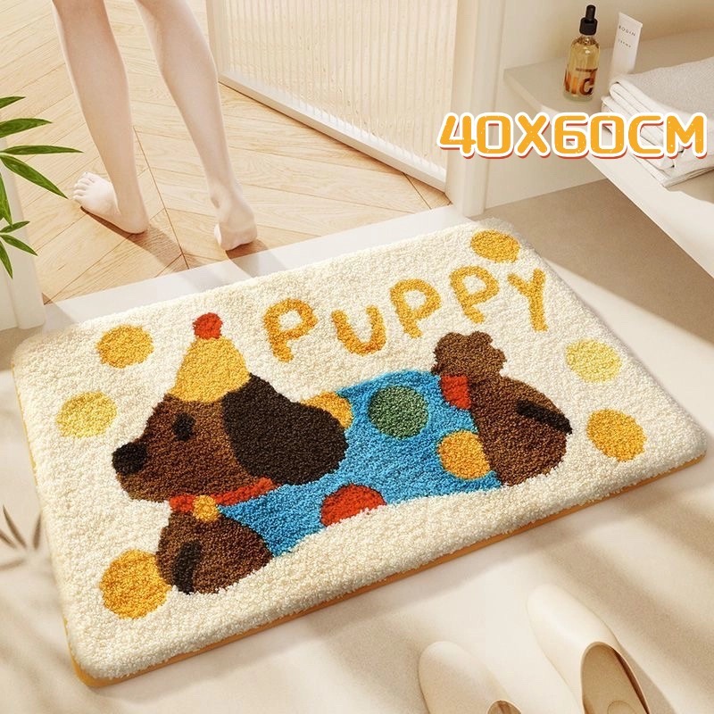 พรมปูพื้นห้อง 40*60cm ผ้าขนแกะ พรมน่ารัก สบายและไม่ลื่น พรมเช็ดเท้า พรมห้องน้ำ พรมปูพื้นห้อง