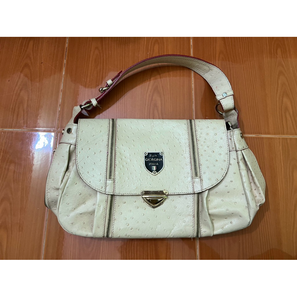 ส่งต่อกระเป๋าแบรนด์La pelle GIORGINA ITALIAแท้ช็อป100%