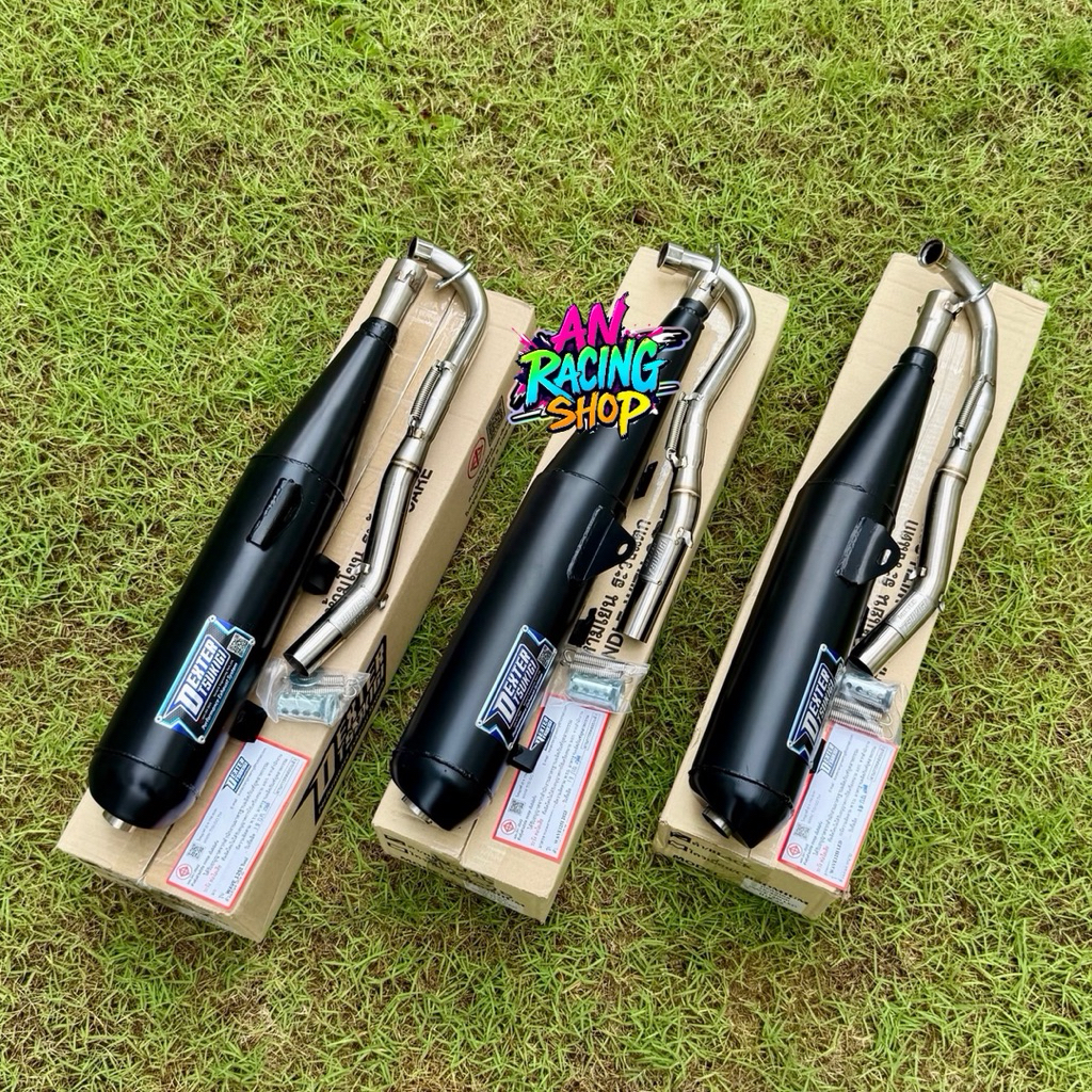 ท่อผ่าWave125i ปลาวาฬ 2012-2017/W125LED2018-2022/W125LED2023-2025 ท่อไอเสีย ผ่าหมกกึ่งเปิด มอก. 3412