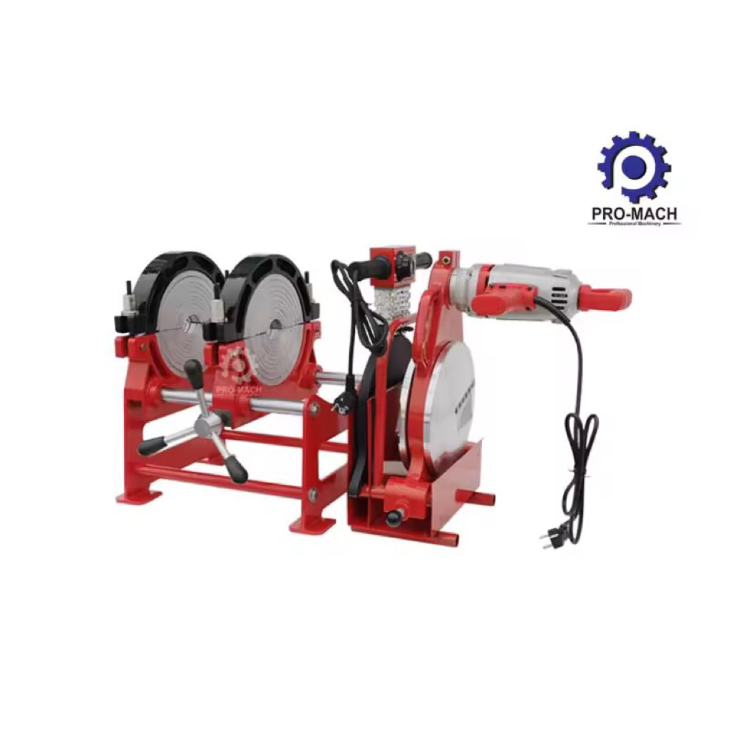 เครื่องเชื่อมท่อ HDPE เครื่องเชื่อมท่อพีอี ชนิดมือหมุน แบบ 2 หัวจับ ขนาด 250 mm. (9 นิ้ว) รุ่น EX-W2