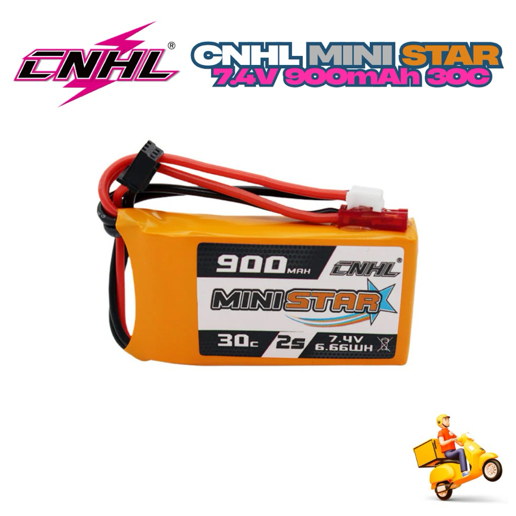 ⭐️CNHL MiniStar 2S 7.4V 900mAh 30C  ปลั๊ก PH2.0 & JST for Axial SCX24 Battery Upgrade⭐️