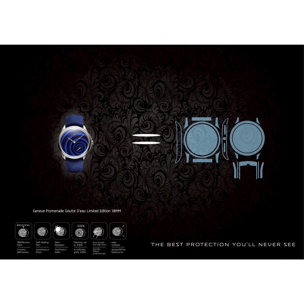 ฟิล์มกันรอยนาฬิกา Protection Film สำหรับ แบรนด์ Czapek Geneve Promenade Goutte D'eau Limited Edition
