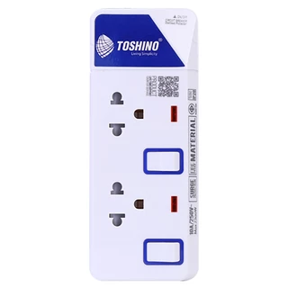 ‼️ ถูกที่สุด ปลั๊กพ่วง แพ็คคู่ สุดคุ้ม สวิตซ์แยก ยี่ห้อ Toshino รุ่น ET มี 2/3/4/5/6 ช่อง สาย 3/5 ม.