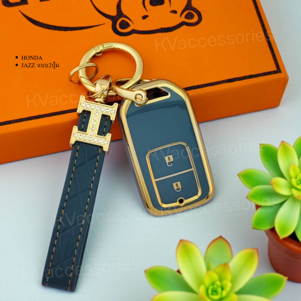 เคสกุญแจรถยนต์ สำหรับ Honda Jazz HRV 2014-2021 งานเคสTPU