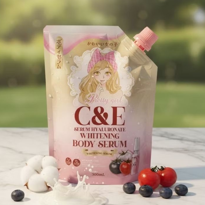 พริตตี้เกิล์ล เซรั่มไฮยา ทาผิวกาย Pretty Girl C&E Body Serum ขนาด 300ml Pretty Girl C&E Body Serum