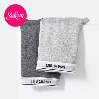 Girls' sports style boxer shorts, simple letter design, pure cotton, antibacterial crotch, mid-waist, tight boxer shorts