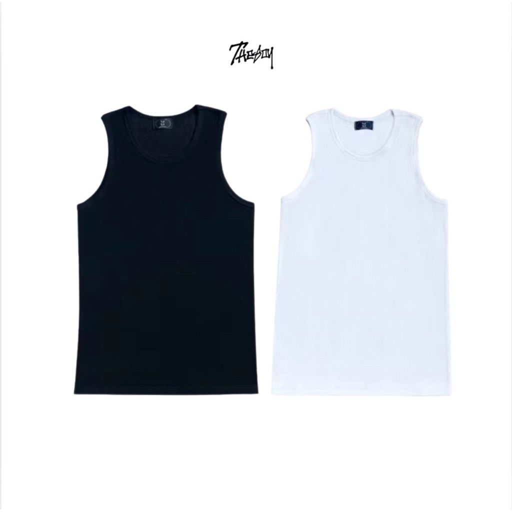 THEBOY-BASAL TANK TOP เสื้อกล้ามผ้าร่อง