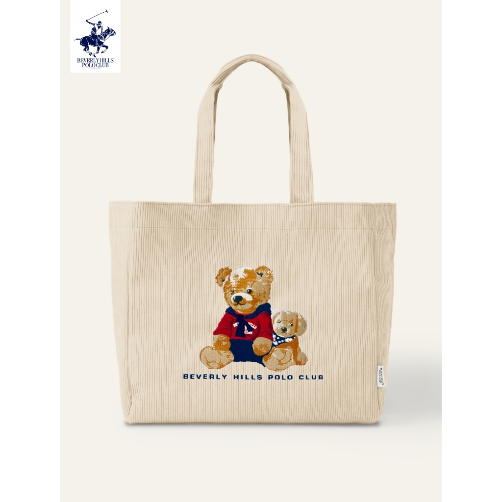 BEVERLY HILLS POLO CLUB CORDUROY TOTE Bag รุ่น BAGB033 - รูปที่ 3