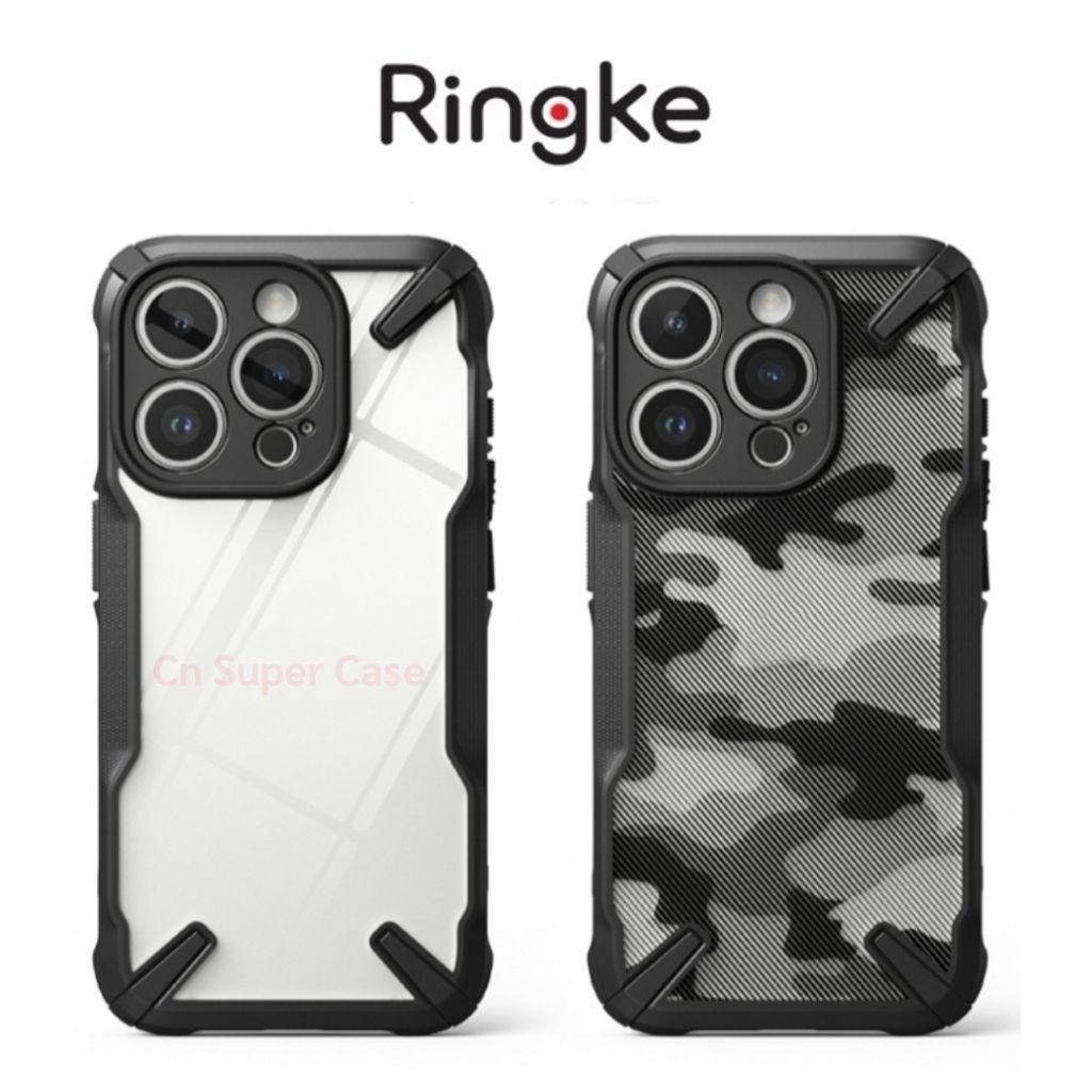 (ส่งทันที) Ringke Fusion X เคสสำหรับ iPhone 15 Pro Max/15 Pro/15 เคสกันกระแทก คลุมกล้อง ขอบยาง TPU