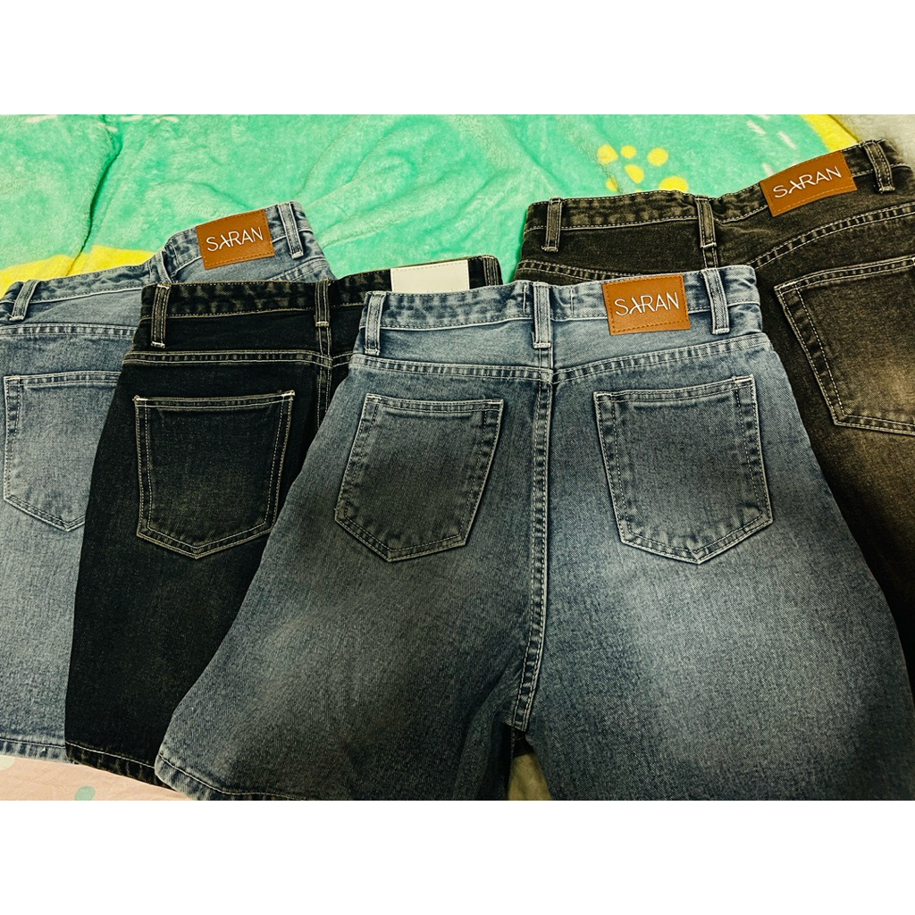ส่งต่อยีนส์SARAN P12 กางเกงยีนส์ขาสั้นสียีนส์