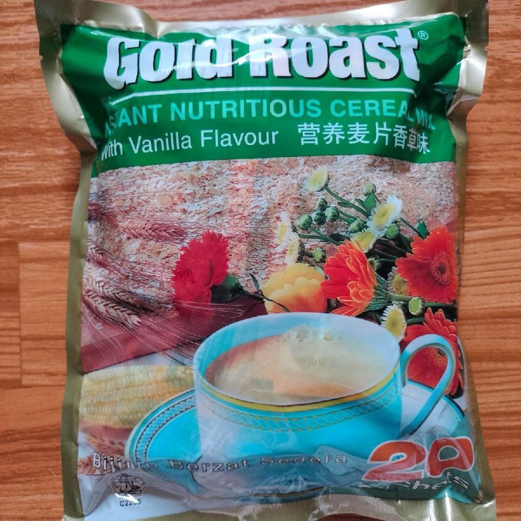 (1ถุง 20ซอง) ข้าวโอ๊ต โอ๊ตชงสำเร็จรูปGold Roast โอ๊ตมาเล รสวานิลลา