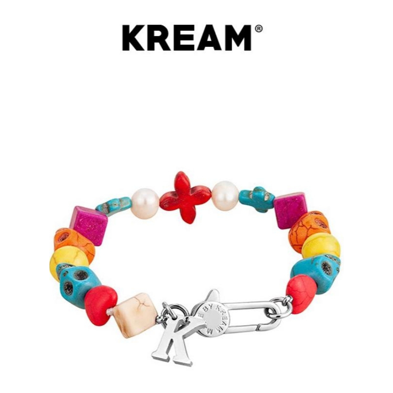 KREAM original colorful skull heart cross bracelet for men and women