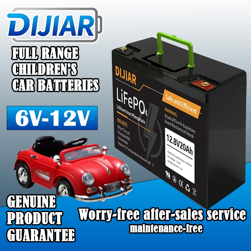 🔋แบตเตอรี่ลิเธียมฟอสเฟต DIJIAR 12V 20Ah BMS 30A แบตเตอรี่ลิเธียม/แบตลิเธียม สำหรับรถเด็กเล่น เครื่องพ่นสารเคมี 🔋