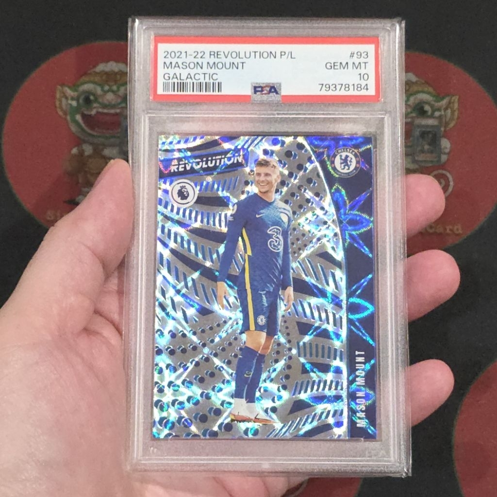 การ์ด​เกรด​ Mason Mount 2021 Revolution Galactic​ PSA​ 10​