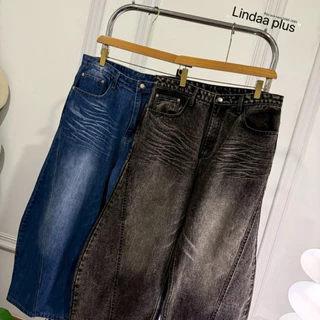 LindaaPlus--“𝑩𝒖𝒈𝒈𝒚 𝐁𝐚𝐥𝐥𝐨𝐨𝐧 𝑱𝒆𝒂𝒏𝒔” กางเกงยีนส์สาวอวบอ้วน ทรงบอลลูน/ทรงบาร์เรล (Barrel) ✨ขากระบอกใหญ่พิเศษ มี4สีนะคะ