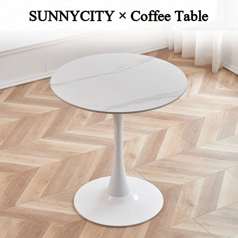 SUN โต๊ะกาแฟกลม 80/70/60cm โต๊ะกลม โต๊ะรับประทานอาหาร มั่นคงและไม่โยกเยก ใช้ในร้านกาแฟและร้านกินข้าว Dinner Desk