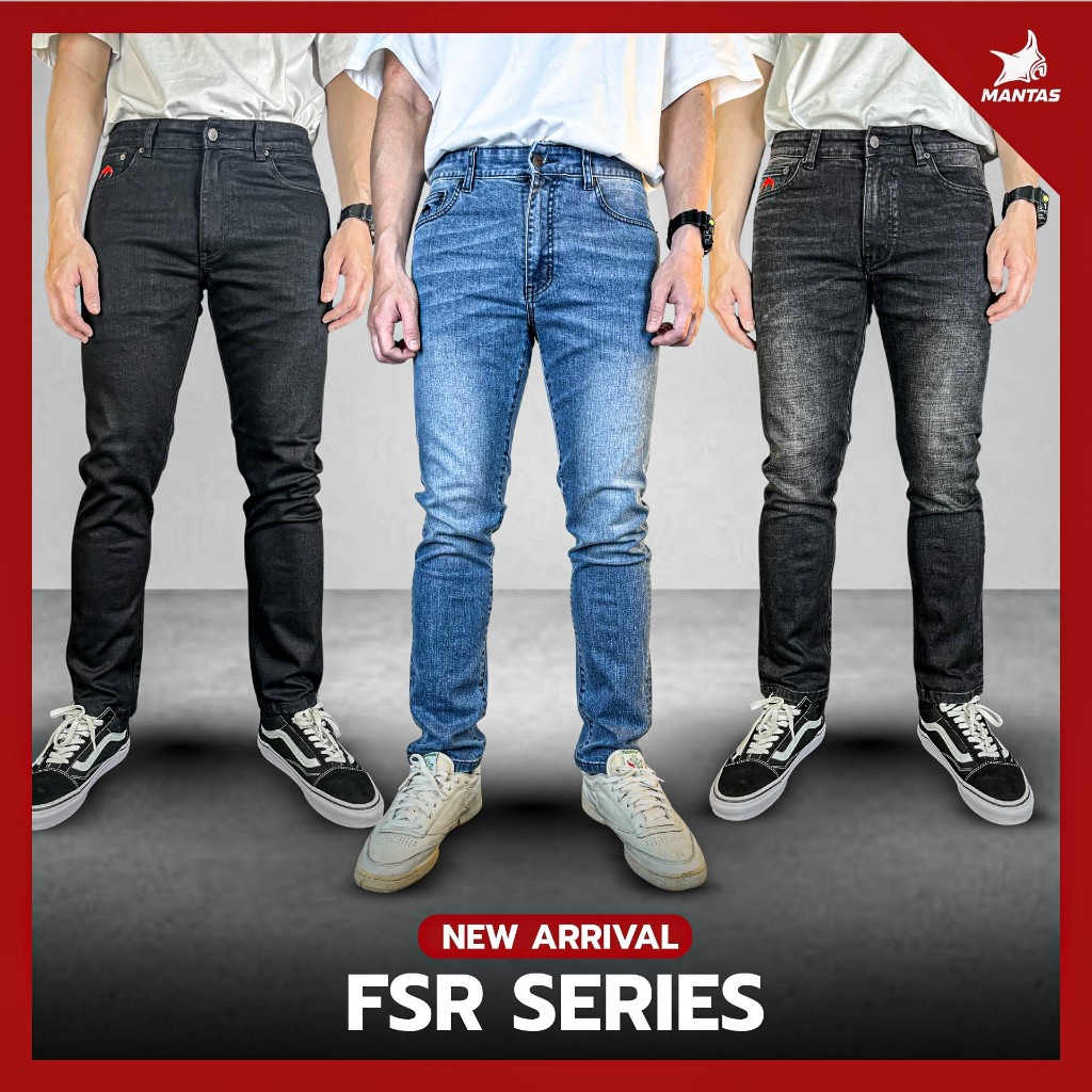 กางเกงยีนส์แฟชั่น MANTA DENIM รุ่น FSR SERIES กระเป๋าทรงวินเทจ