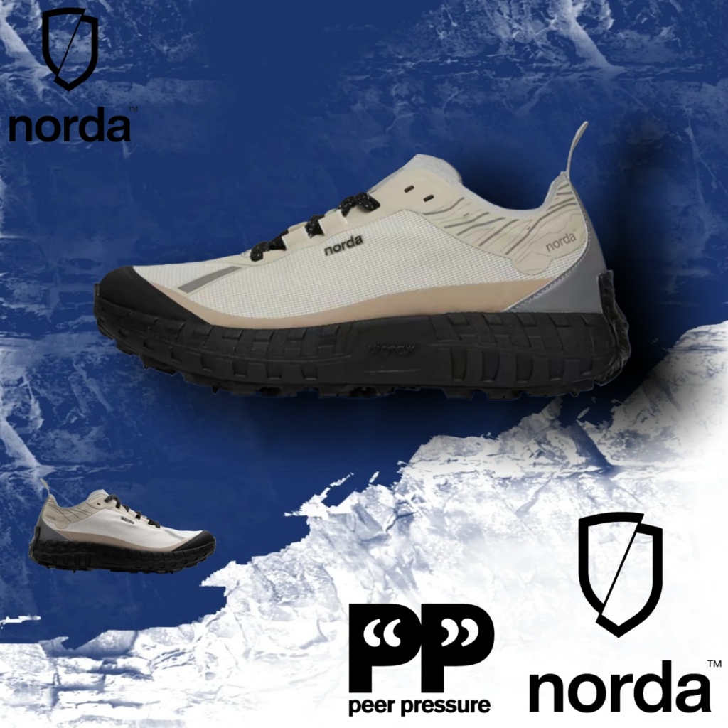 NORDA 001  Light gray-orange รองเท้าผ้าใบ（ของแท้ 100 %）