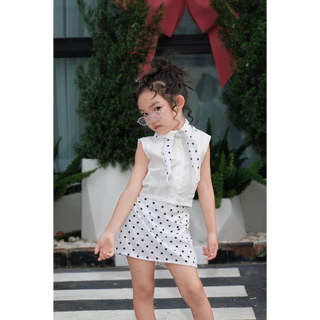 กระโปรง polka dot กระโปรงเด็ก