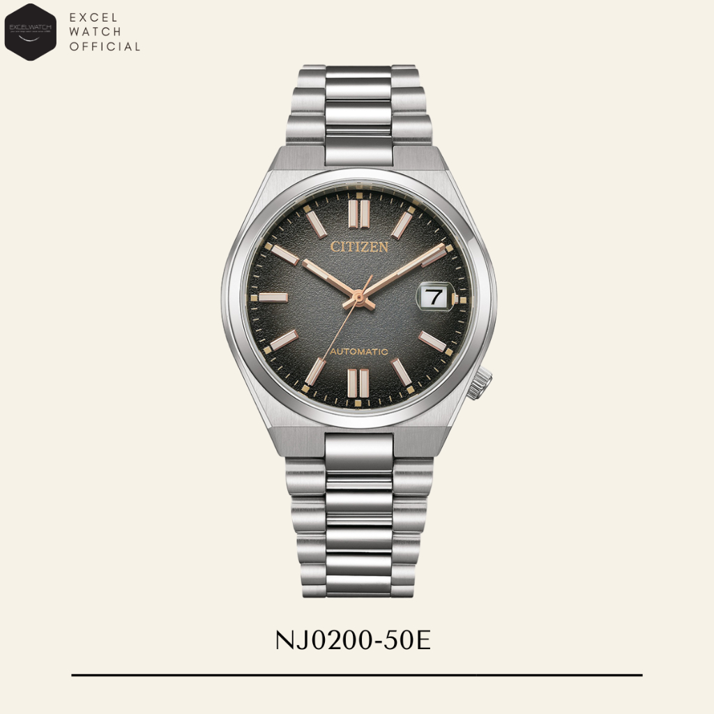 [ Excel Watch ] นาฬิกา รุ่น NJ0200-50E สีควัน CITIZEN Tsuyosa Smoked Black 37mm. Automatic Men's Wat