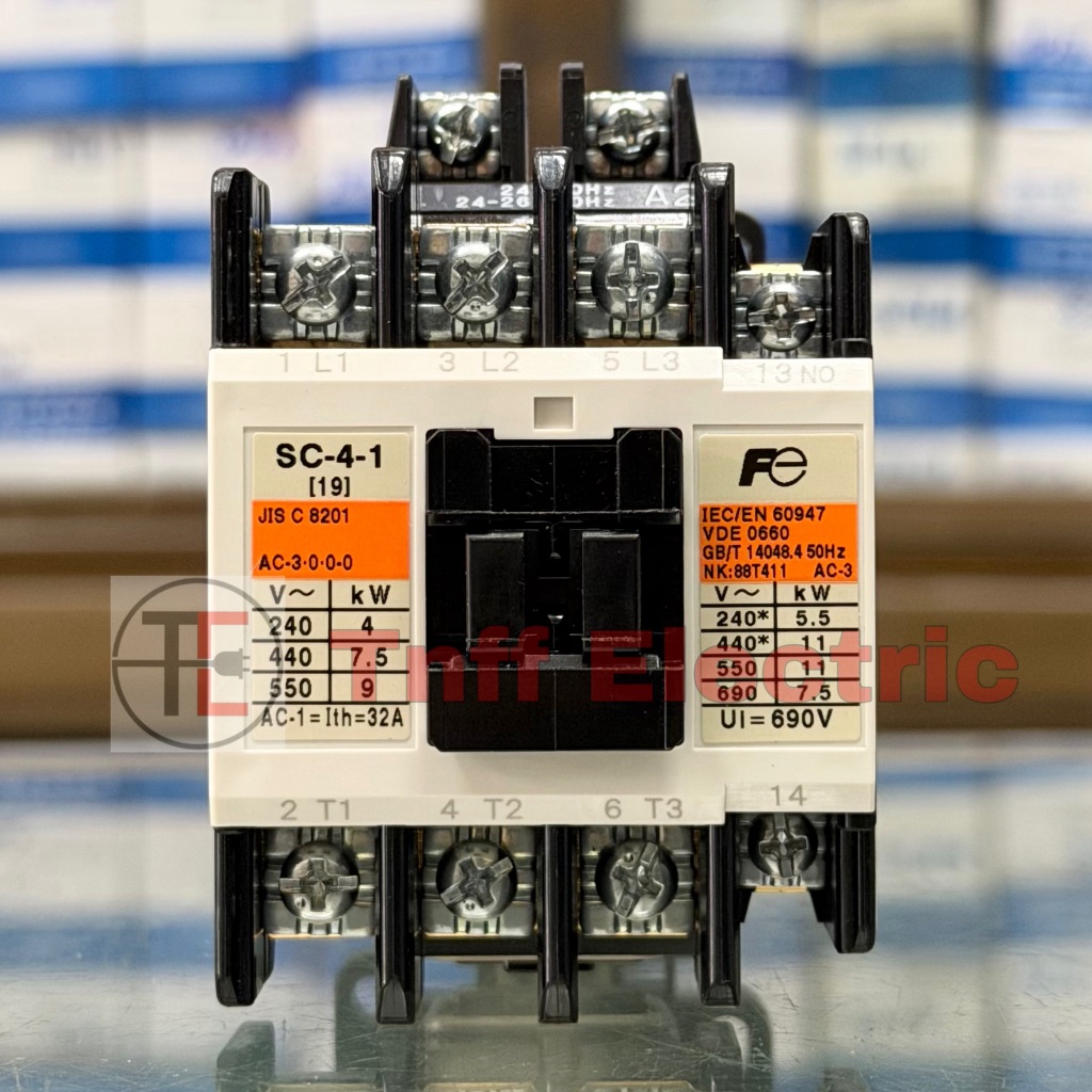 Fuji Electric SC-4-1 (คอยล์ 24V, 48V, 110V, 220V, 380V) แมกเนติก คอนแทคเตอร์ (1NO)