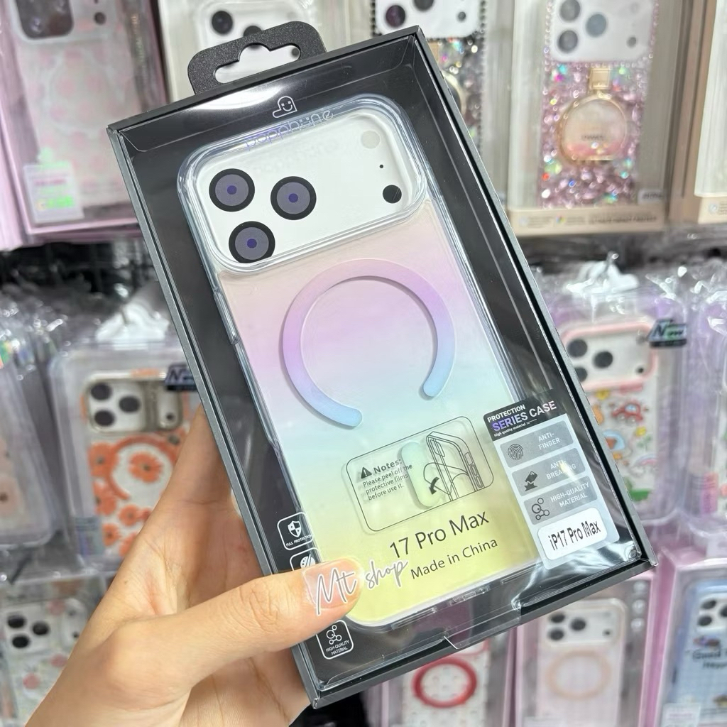 🎉popphone เคสใส ไล่โทนสี มีแม่เหล็กชาร์จ สำหรับรุ่น iP 17 17Air 17pro 17promax