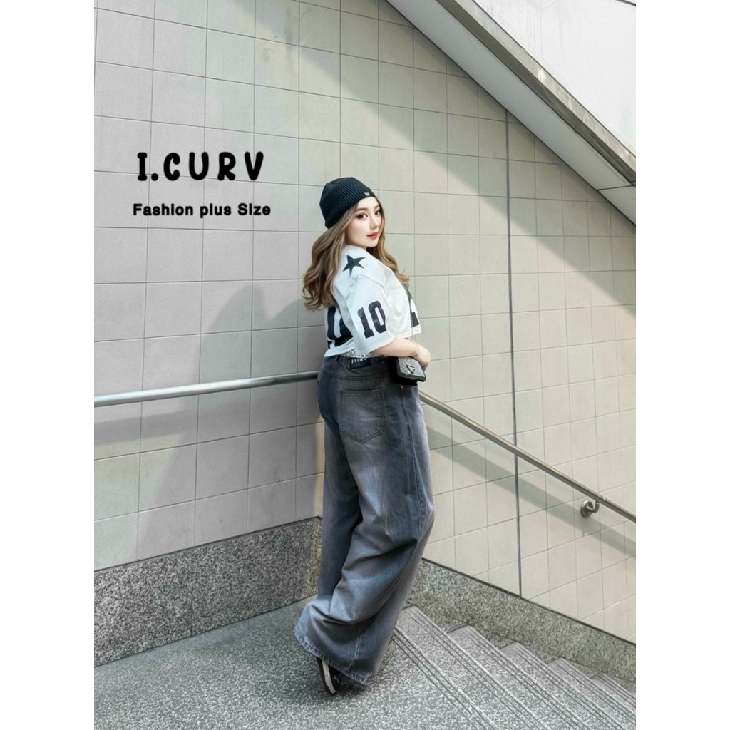 I.CURV JEANS กางเกง Baggy jeans งานแต่งเฟดหน้า- หลัง สไตล์สตรีทเท่ๆ🪡 - รูปที่ 6