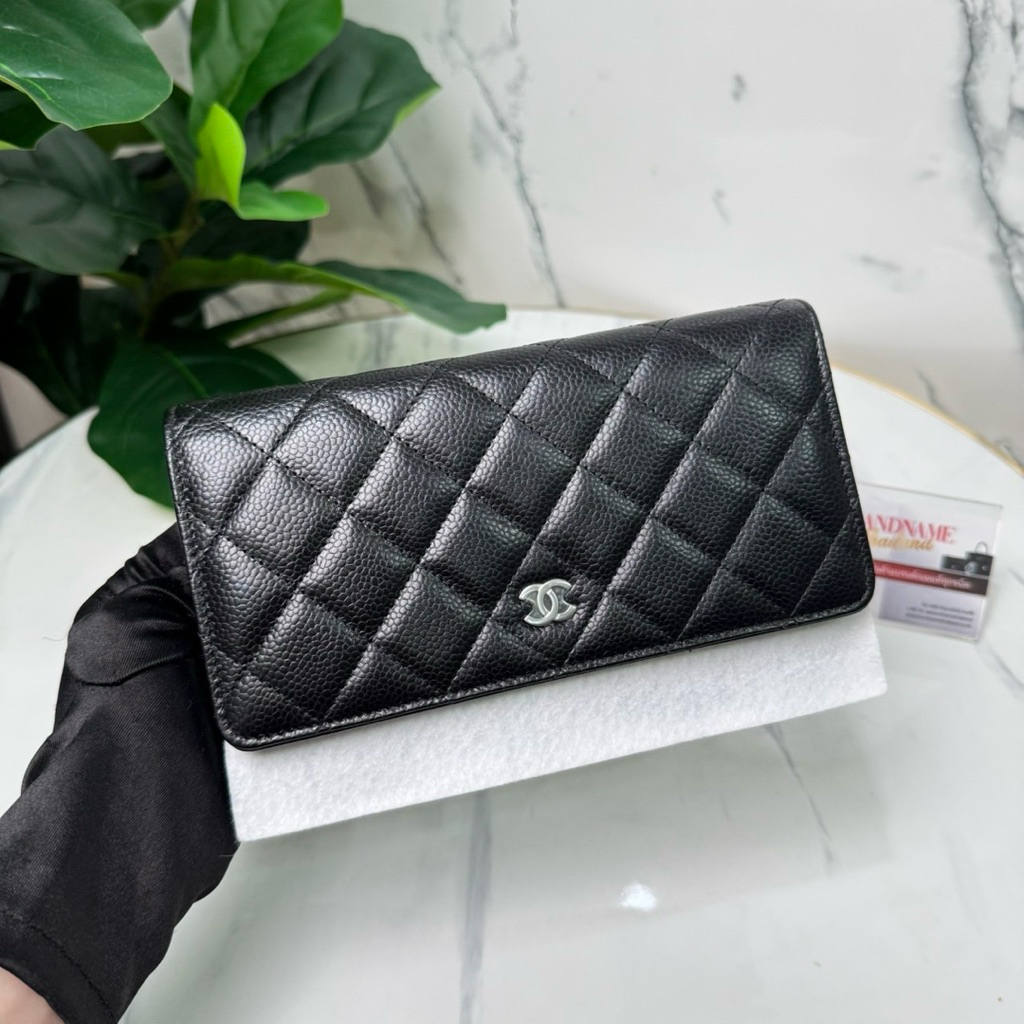 กระเป๋า Chanel Woc Caviar Black & Silver Microchip Full Set (Y2023)