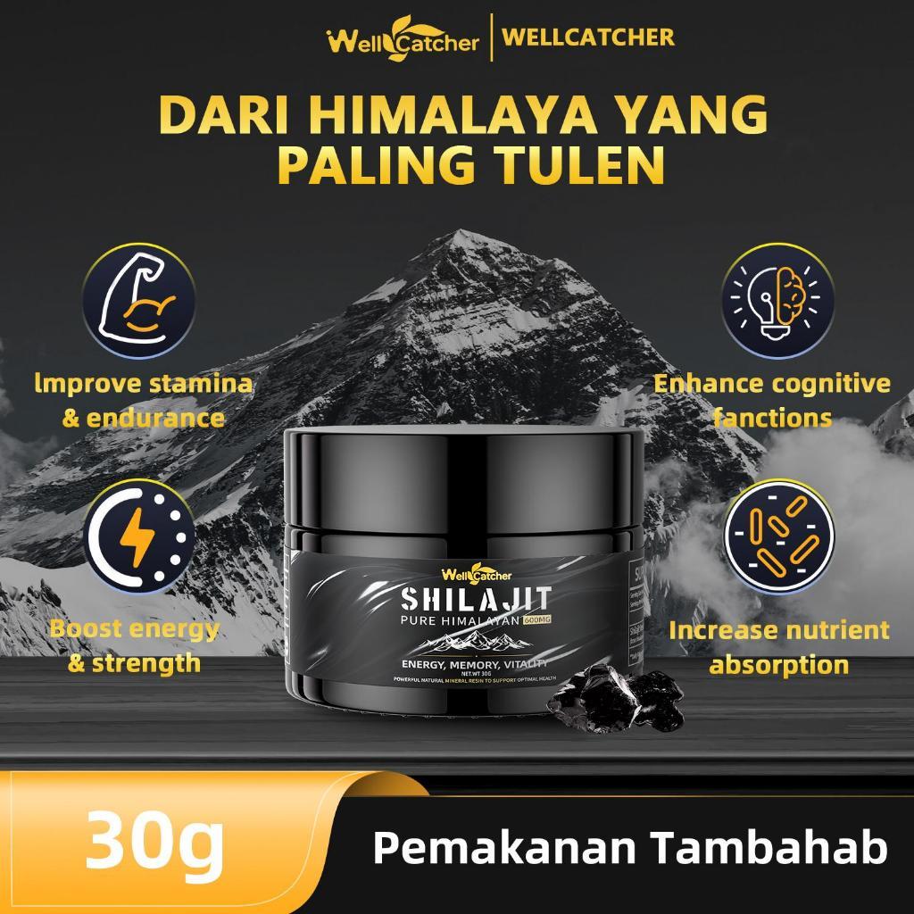 Wellcatcher Shilajit 30 กรัม อาหารเสริมเรซินหิมาลัยธรรมชาติ