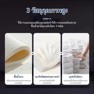 KAVA ที่นอนสปริงลาเท็กซ์ ที่นอนเกรดโรงแรม หนา 8/9/10 นิ้ว นุ่มสบาย สนับสนุนร่างกาย ที่นอนยางพารา หมอนฟรี
