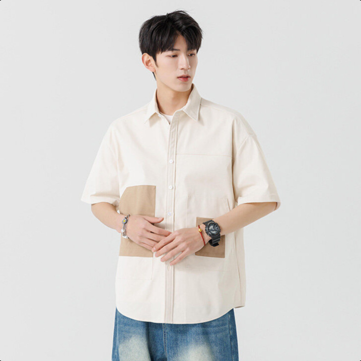 Jaey M-3XL เสื้อเชิ้ตผู้ชาย เสื้อเชิ้ตแขนยาว ทรงหลวม ใส่สบาย แบบเรียบง่าย คุณภาพดี - รูปที่ 7