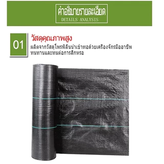 🔥พลาสติกคลุมดิน ผ้าคลุมวัชพืช ผ้าคลุมดิน พลาสติกคลุมวัชพืช 2×100 3×50 3×100 ป้องกันรังสี หมดปัญหาหญ้าขึ้นกวน🔥