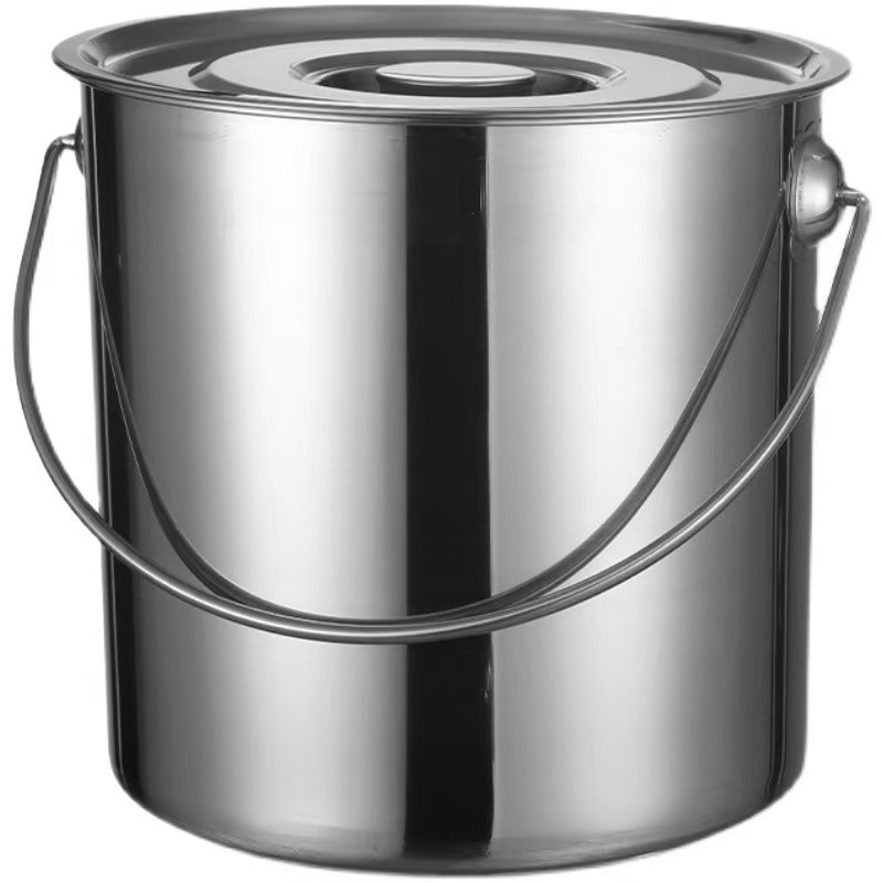 Stainless Steel Stockpot Oil Bucket Heavy Duty Tall Cooking Pot for Hotel