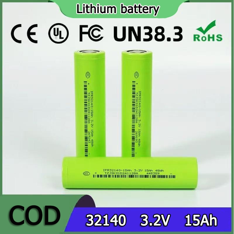 แบตเตอรี่ LiFePO4 32140 3.2V 15Ah 5C สำหรับรถEV/สกู๊ตเตอร์/เครื่องมือช่าง ของแท้100%