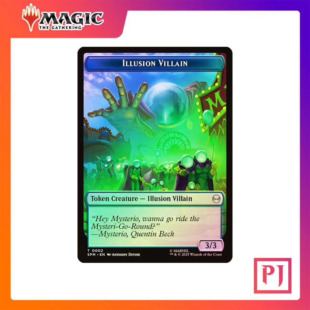 [MTG] Illusion Villain Token // Spider Token [SPM] [TOKEN] [COMMON] [FOIL] [ENG] (การ์ดเมจิค / Magic the Gathering)
