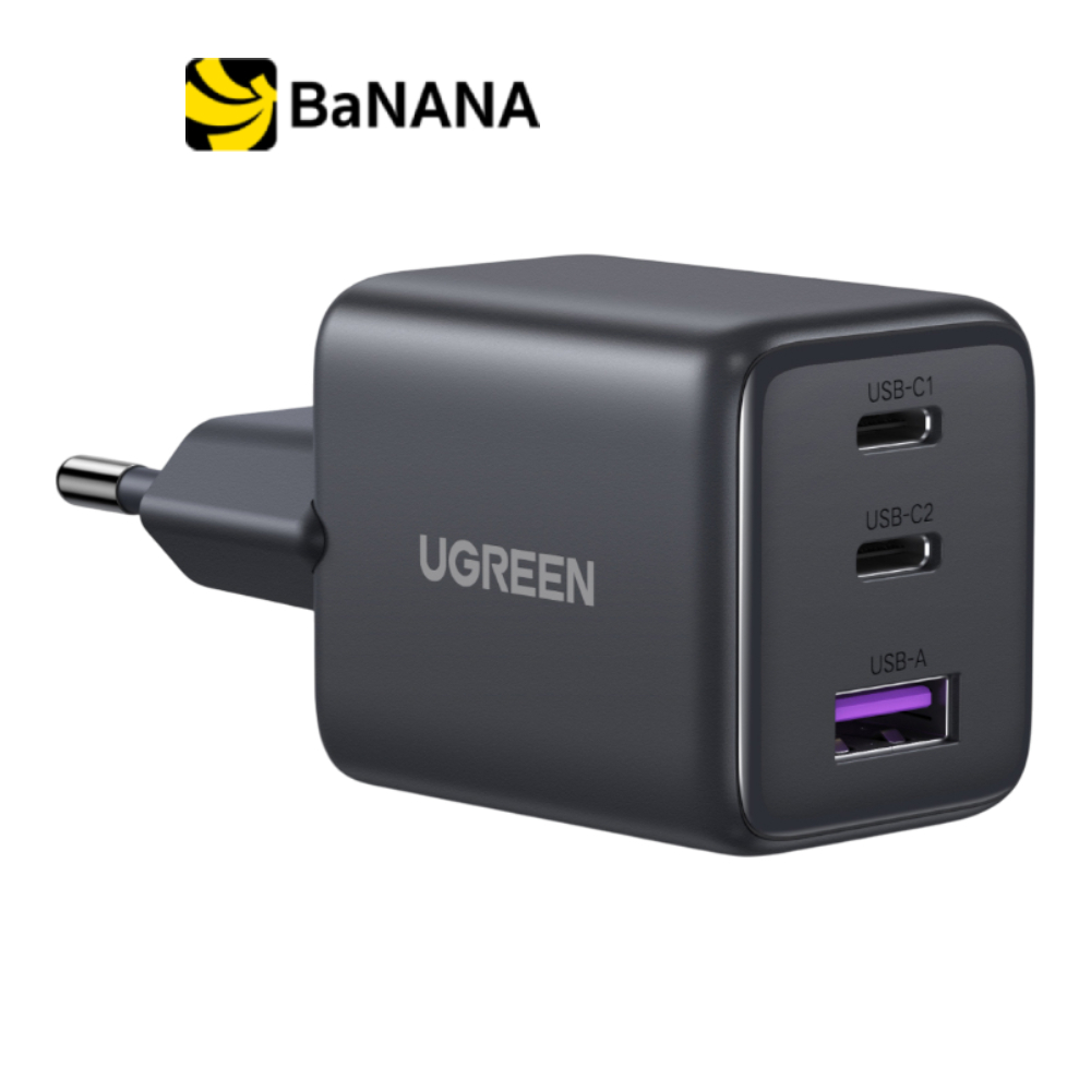 อะแดปเตอร์ Ugreen Wall USB Charger 1 USB-A / 2 USB-C (PD30W) GaN Gray (TISI) by Banana IT